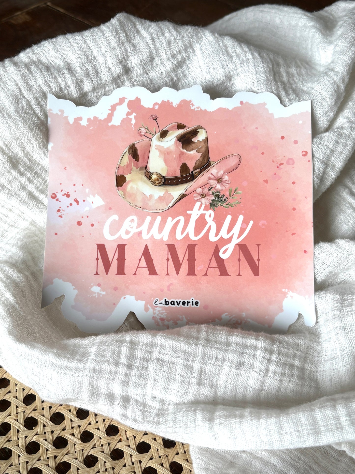 Autocollant voiture « Country Maman »