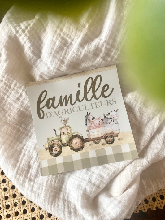 Autocollant voiture « Famille d'agriculteurs »